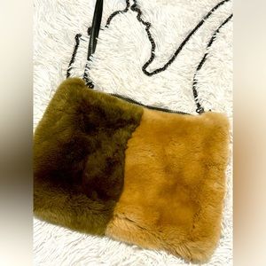 COPY - Dana Stein rabbit fur cross body bag.